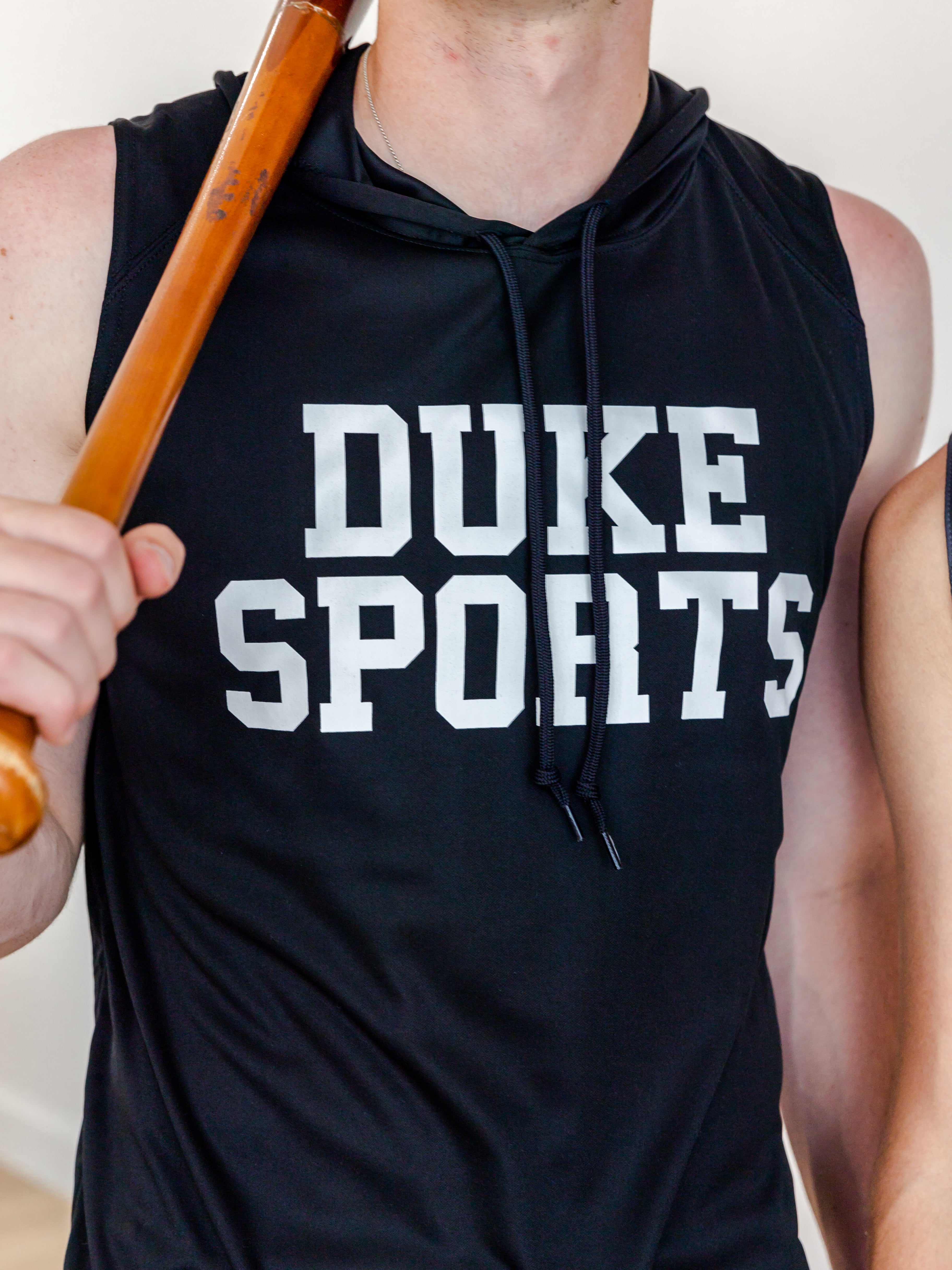 Black Sleeveless Duke Sports Hoodie